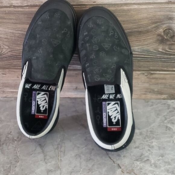 New Vans BMX Slip‎ On Cult Black Grey Sneakers - Picture 9 of 11